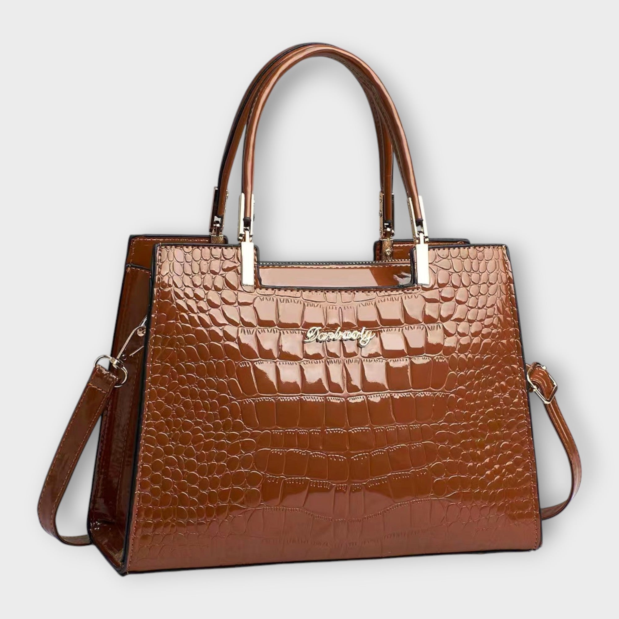 Gianna Boutique - Fényes Krokodil Mintás Oldaltáska