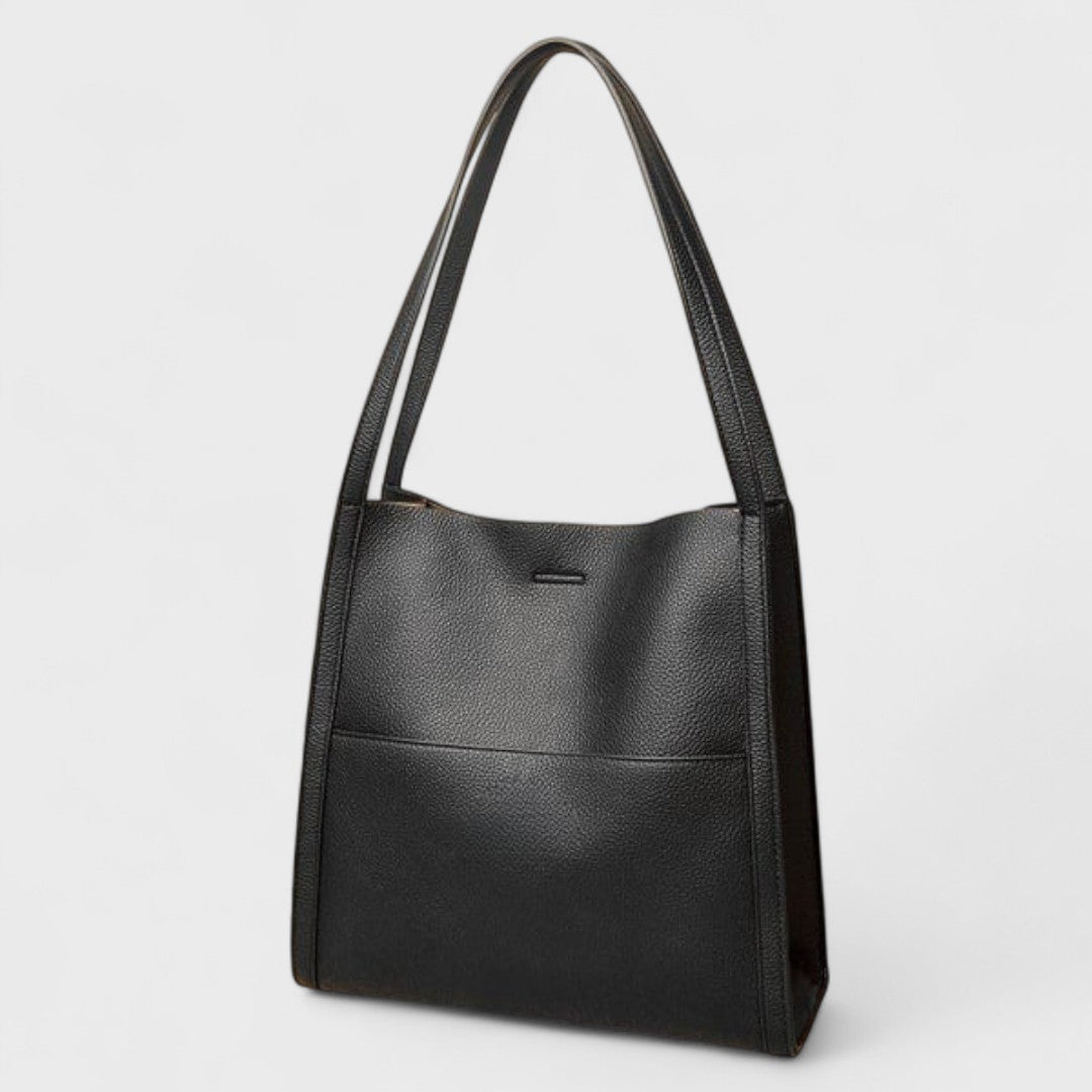 Fera - Egyszerű színű, valódi bőrből készült válltáska