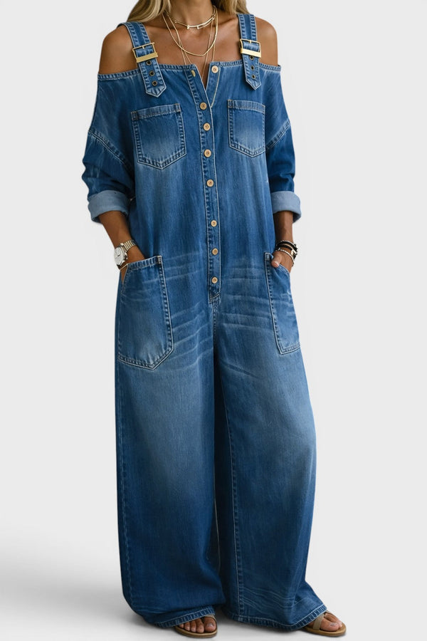 Sophia | Pánt nélküli farmer overall