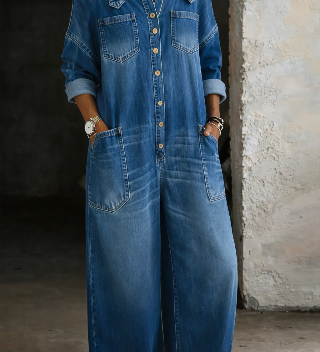 Sophia | Pánt nélküli farmer overall