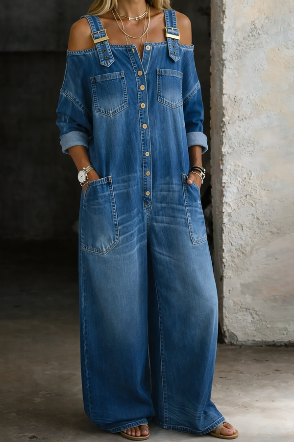 Sophia | Pánt nélküli farmer overall