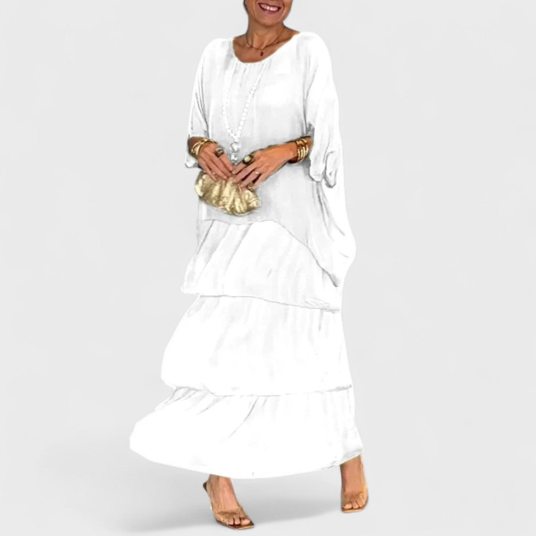 Nora - Elegáns boho chiffon ruha