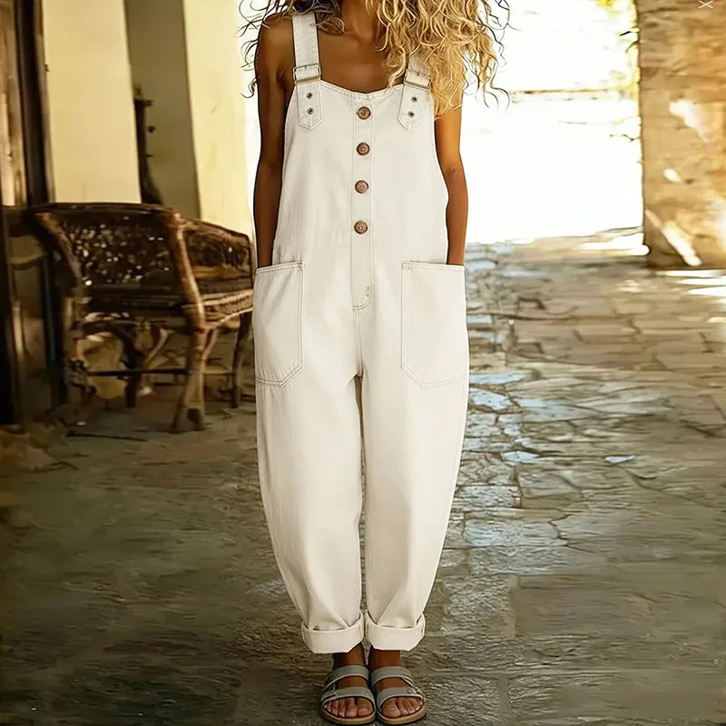 Mae | Vintage puha denim overál állítható pántokkal