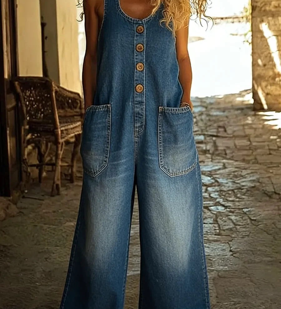 Ruth | Vintage Mosott Denim Kötött Nadrág