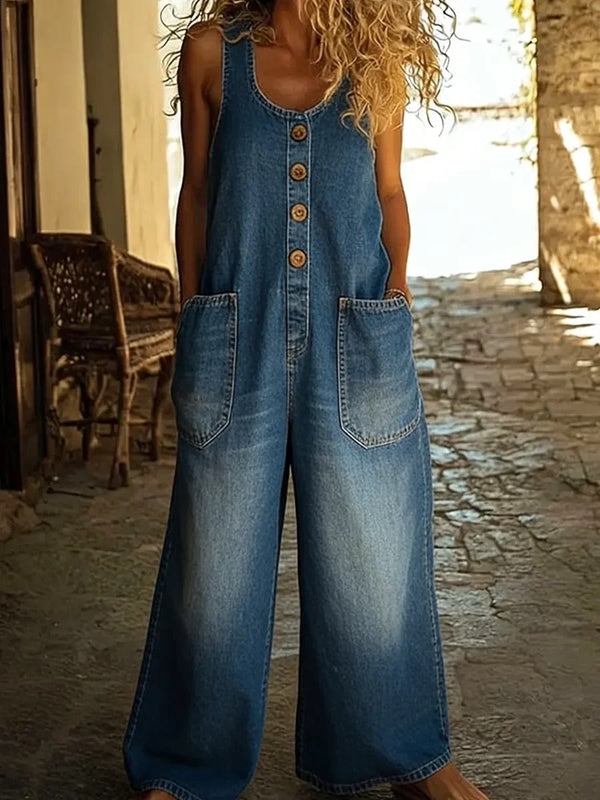 Ruth | Vintage Mosott Denim Kötött Nadrág