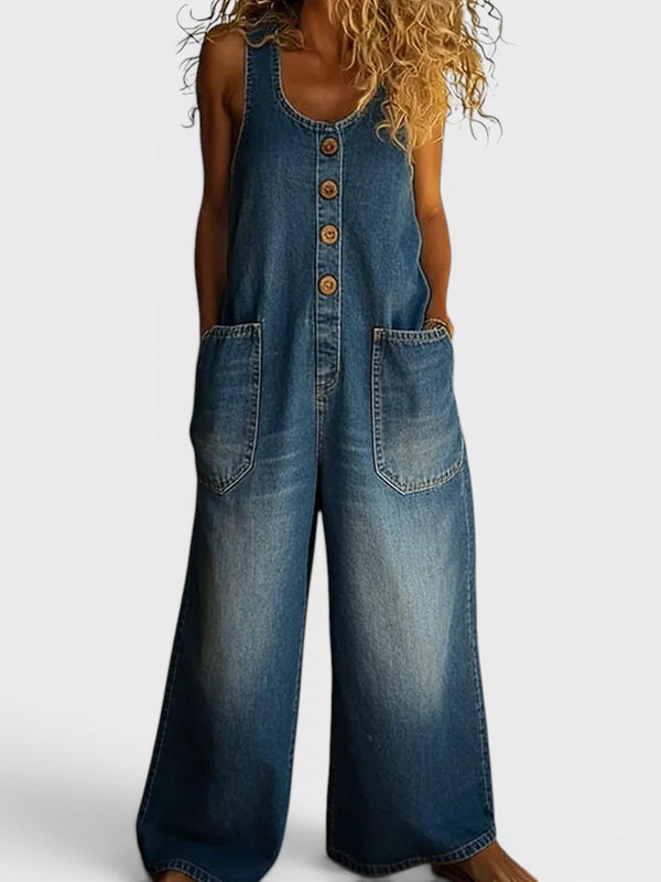 Ruth | Vintage Mosott Denim Kötött Nadrág